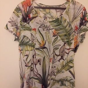 Loft cotton print tee shirt